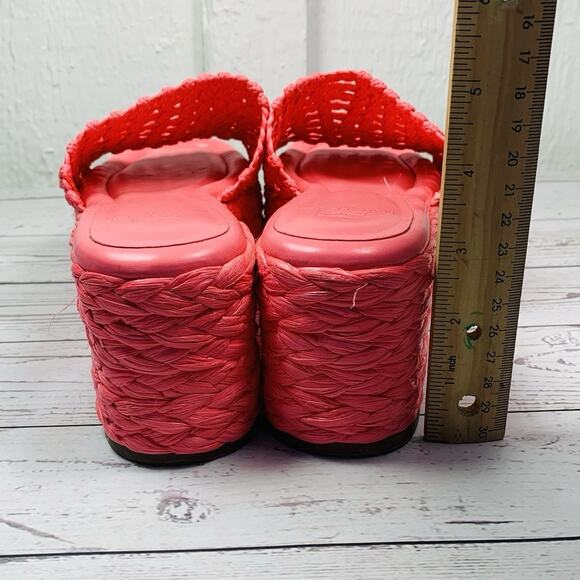 Marc Fisher Priya Espadrille Platform Wedge Sandals Size 8.5 Pink Y2K Mean Girls - Picture 4 of 7
